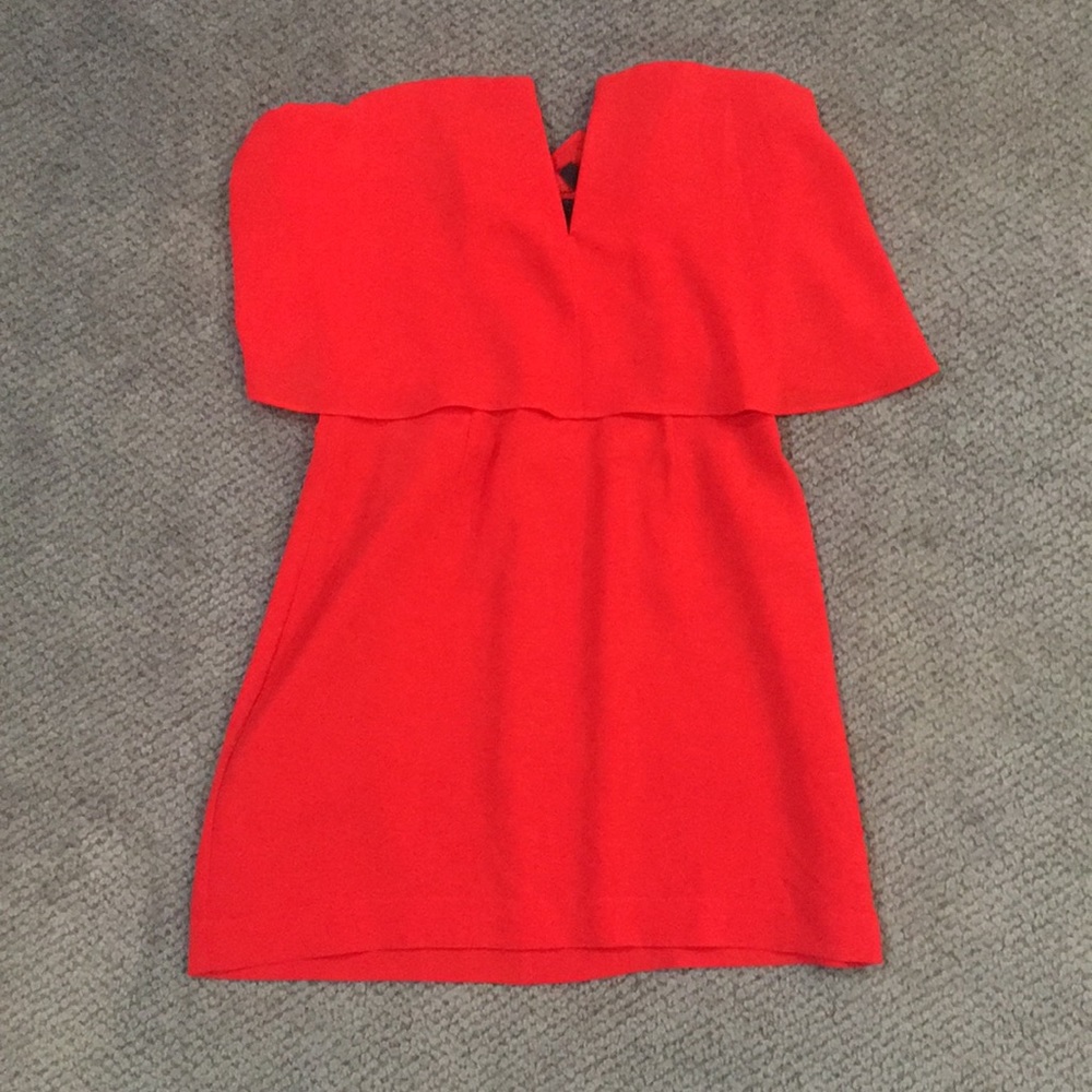 BCBG red dress, size 2, worn once!